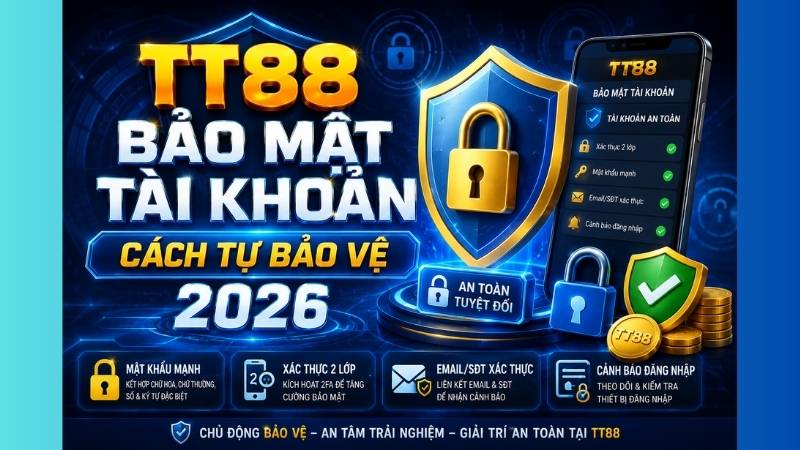 TT88 Bảo Mật Tài Khoản – Cách Tự Bảo Vệ 2026