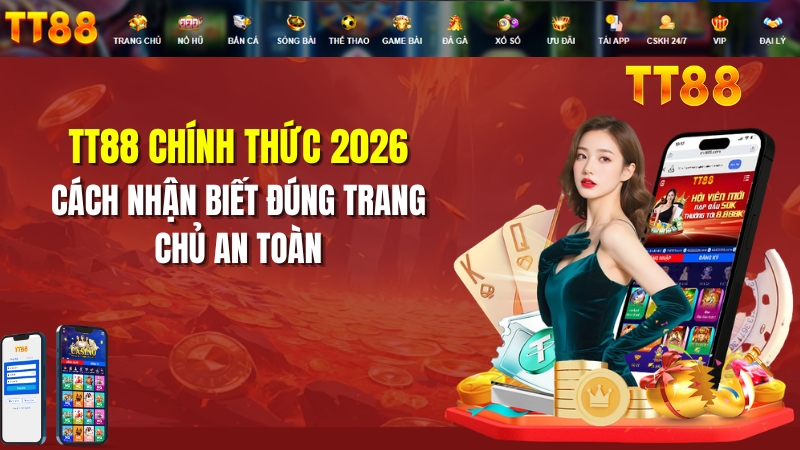 TT88 Chính Thức 2026 – Cách Nhận Biết Đúng Trang Chủ An Toàn
